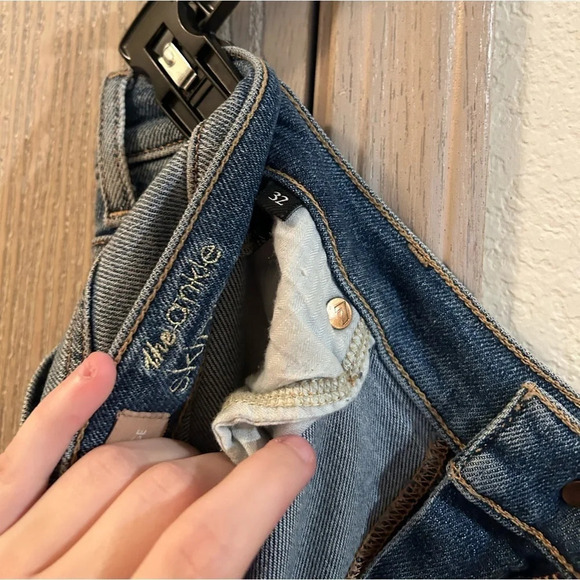 7 For All Mankind Luxe Vintage The Ankle Skinny in Flora Sz 32 Women’s Scalloped - Picture 10 of 11